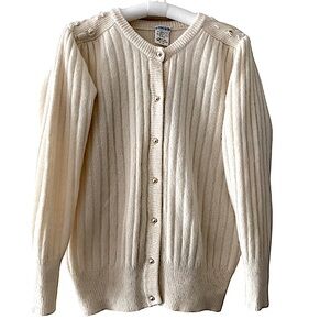 La Redoute Italian  Lambswool Blend Knit Bottom Up Cárdigan Size 42|44/12|14